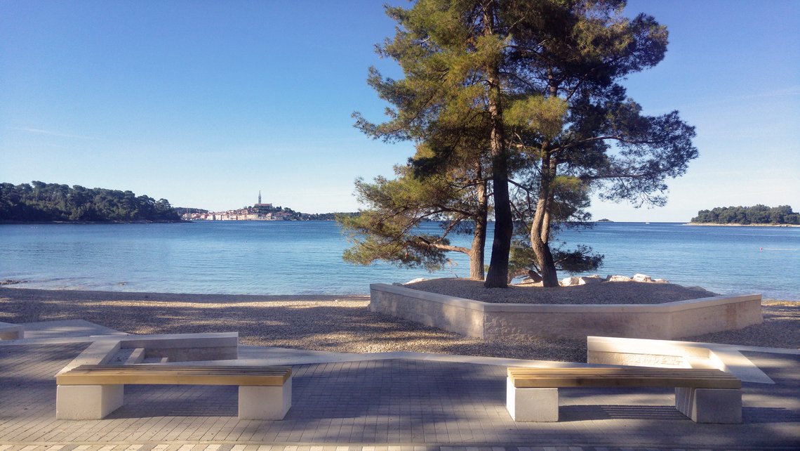 The first phase of construction of the Valdaliso beach in Rovinj has been completed 