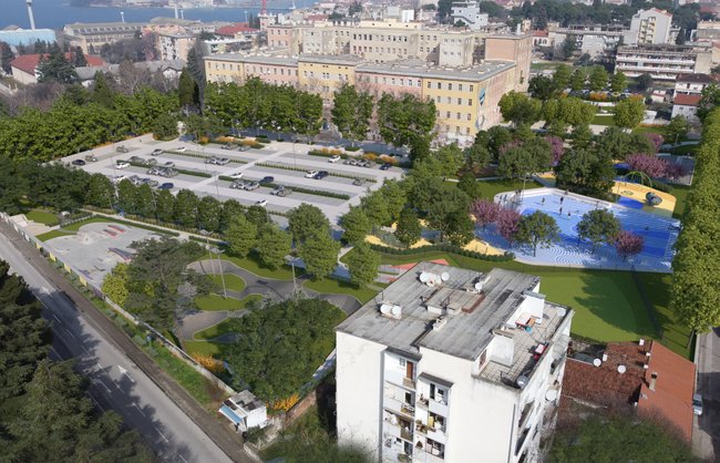 Arrangement of the Rojc social centre’s surrounding area